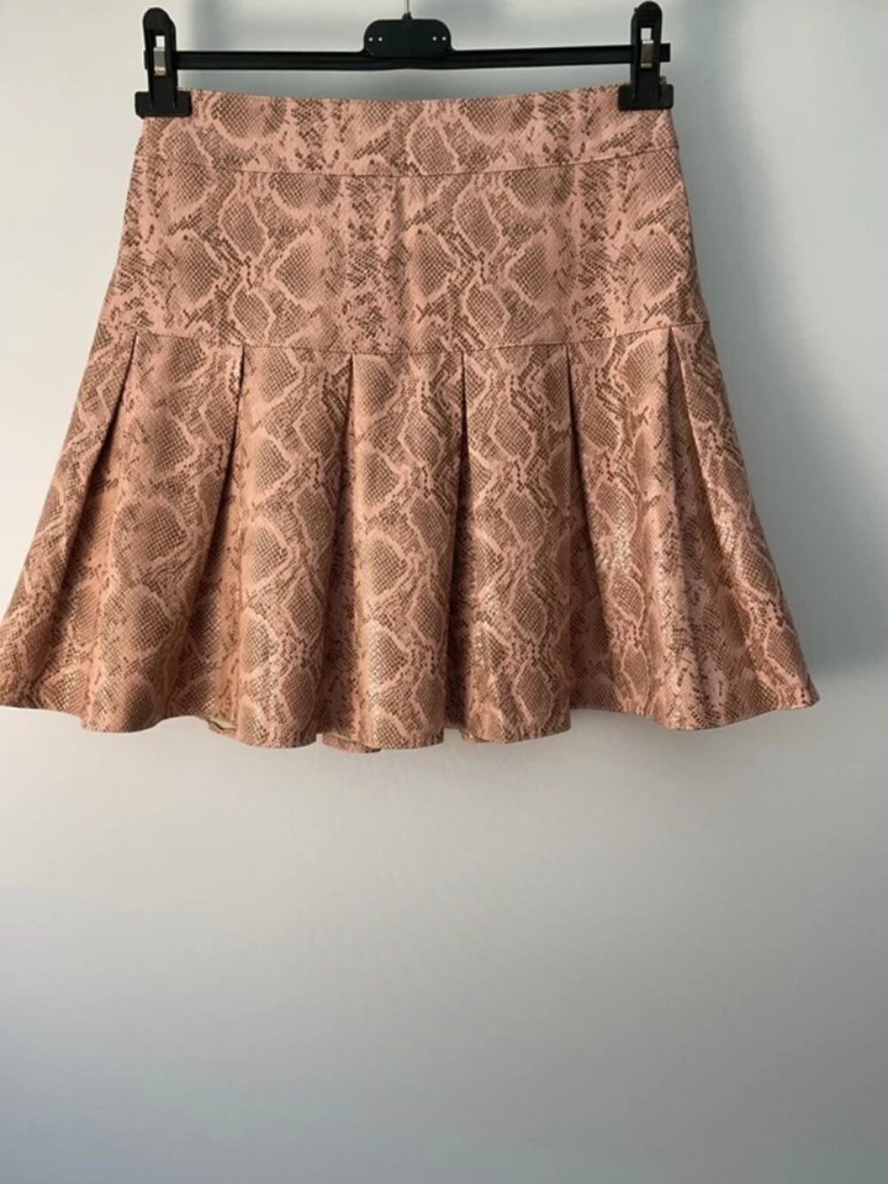 River Island faux leather pleated mini skirt Size 8